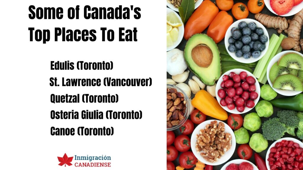 Inmigracion Canadiense Canadian Food places